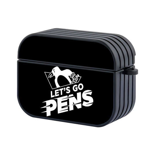 Pittsburgh Penguins Lets Go Pens Hard Plastic Case Cover For Apple Airpods Pro 2 - Ezzystore