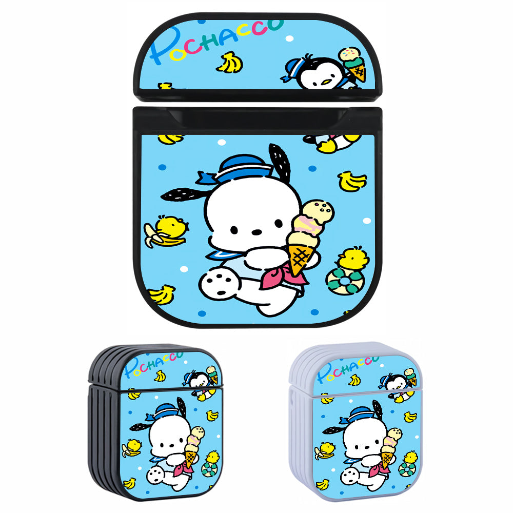 Pochacco Ice Cream Favorite  Hard Plastic Case Cover For Apple Airpods