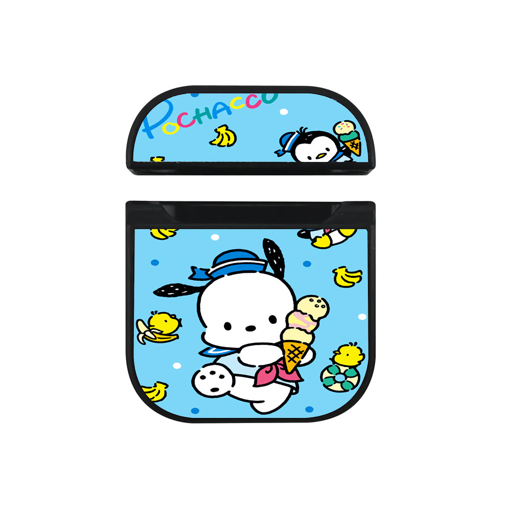 Pochacco Ice Cream Favorite  Hard Plastic Case Cover For Apple Airpods