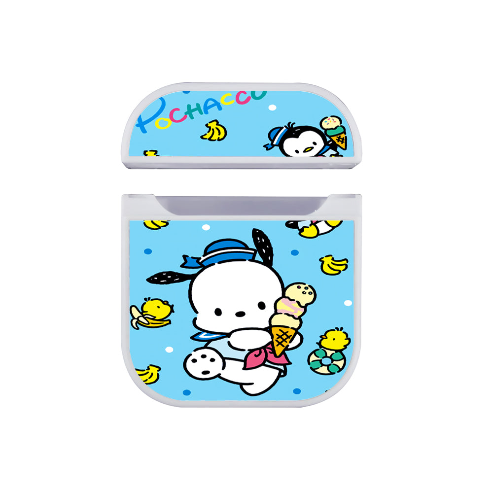 Pochacco Ice Cream Favorite  Hard Plastic Case Cover For Apple Airpods