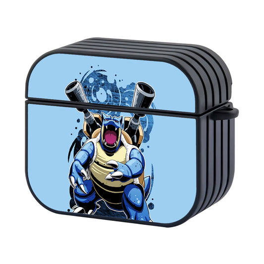 Pokemon Blastoise Art Hard Plastic Case Cover For Apple Airpods 3 - Ezzystore