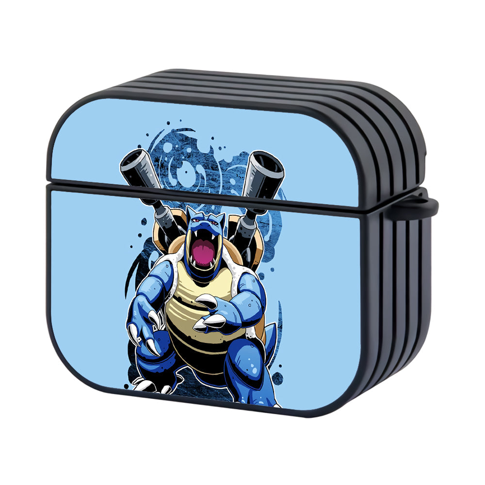 Pokemon Blastoise Art Hard Plastic Case Cover For Apple Airpods 4 - Ezzystore