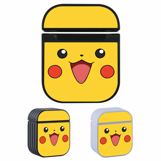Pokemon Pikachu Face Hard Plastic Case Cover For Apple Airpods