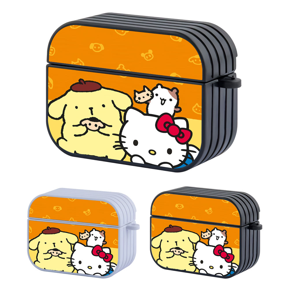 Pompompurin Hello Kitty Quaity Time Hard Plastic Case Cover For Apple Airpods Pro