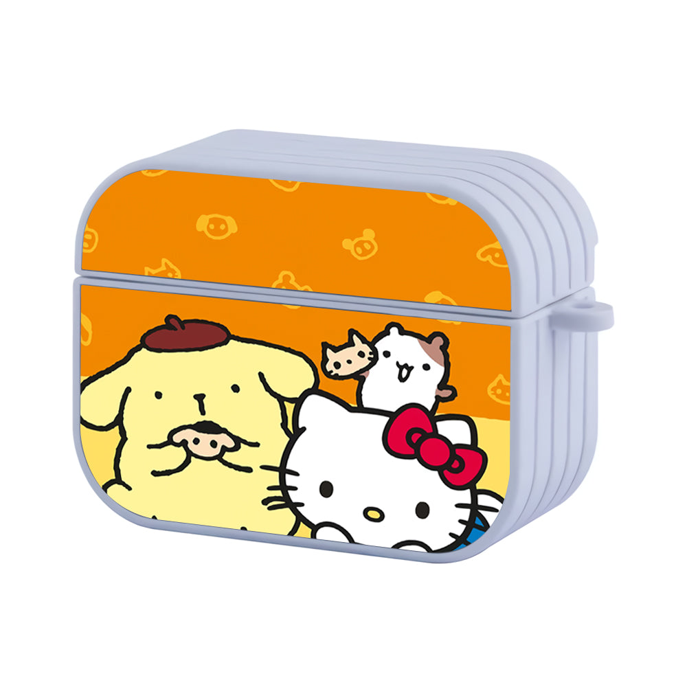 Pompompurin Hello Kitty Quaity Time Hard Plastic Case Cover For Apple Airpods Pro