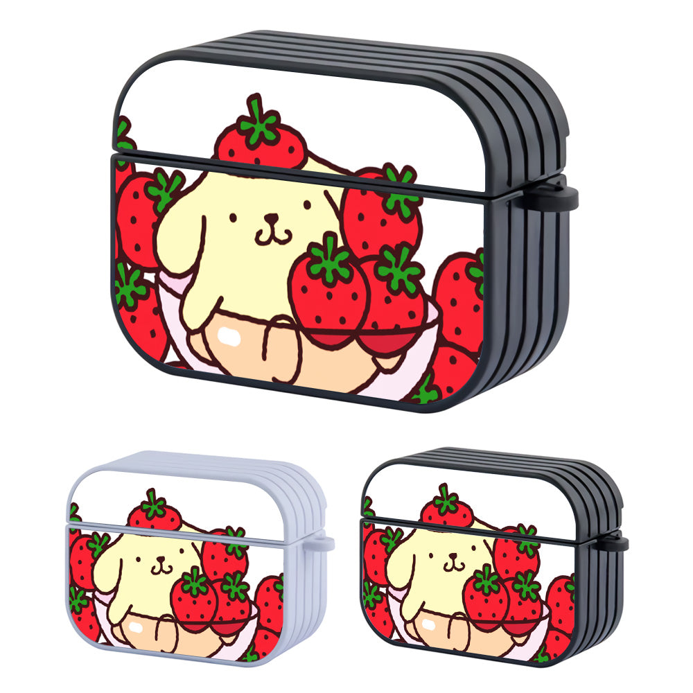 Pompompurin Strawberry Fruit Hard Plastic Case Cover For Apple Airpods Pro