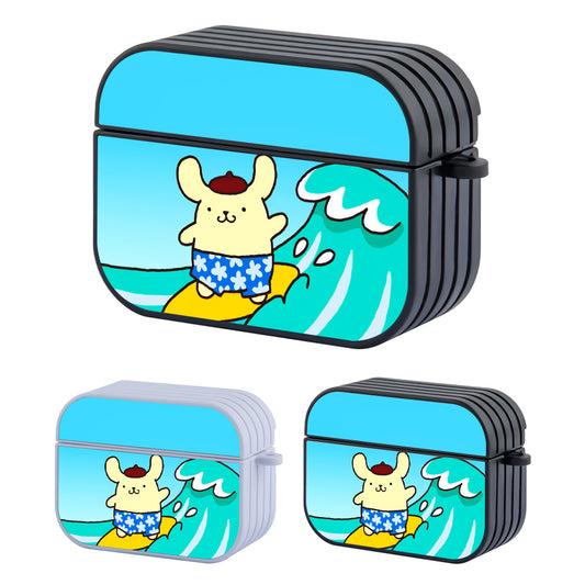 Pompompurin Surfing Style Hard Plastic Case Cover For Apple Airpods Pro