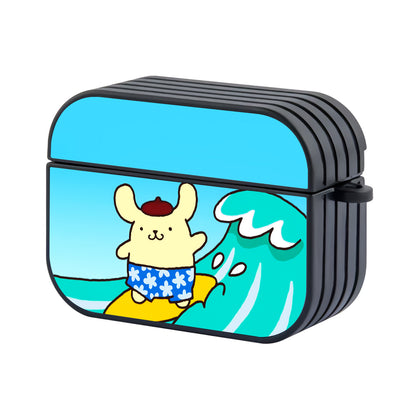Pompompurin Surfing Style Hard Plastic Case Cover For Apple Airpods Pro