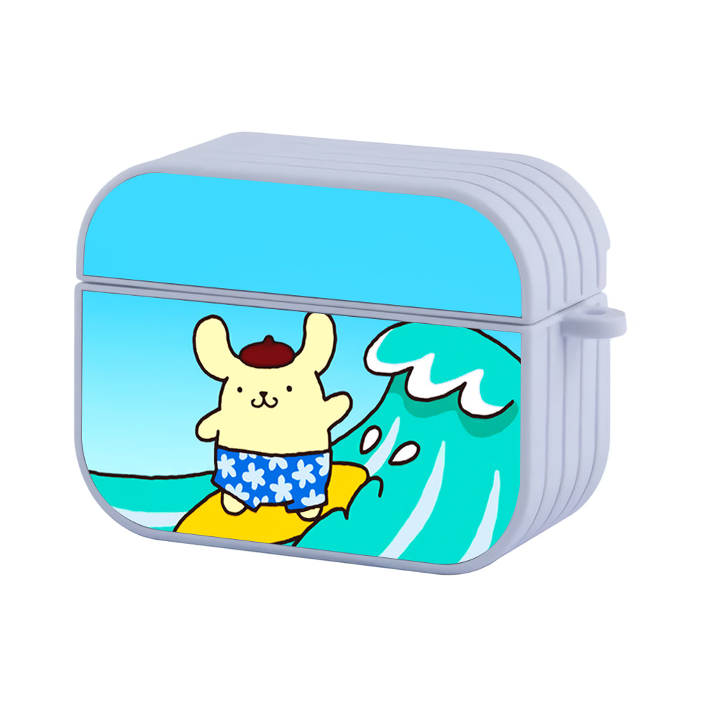 Pompompurin Surfing Style Hard Plastic Case Cover For Apple Airpods Pro