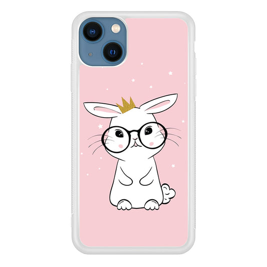 Rabbit Eyeglasses King iPhone 14 Case