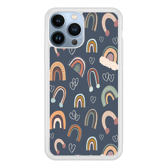 Rainbow Aesthetic Navy iPhone 15 Pro Case