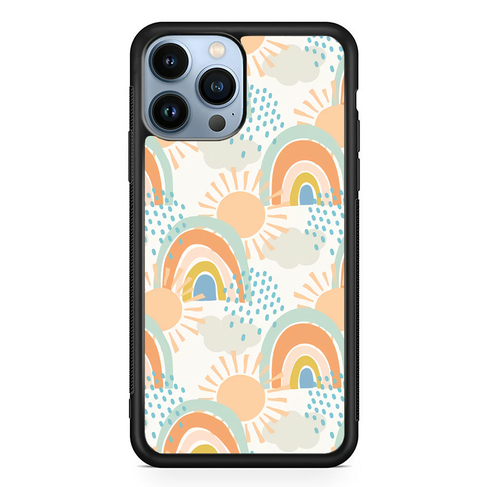 Rainbow Aesthetic Sun iPhone 15 Pro Max Case