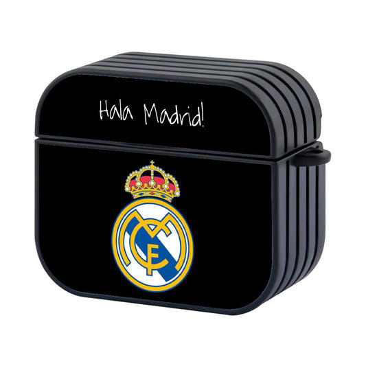 Real Madrid Hala Madrid Word Hard Plastic Case Cover For Apple Airpods 4 - Ezzystore
