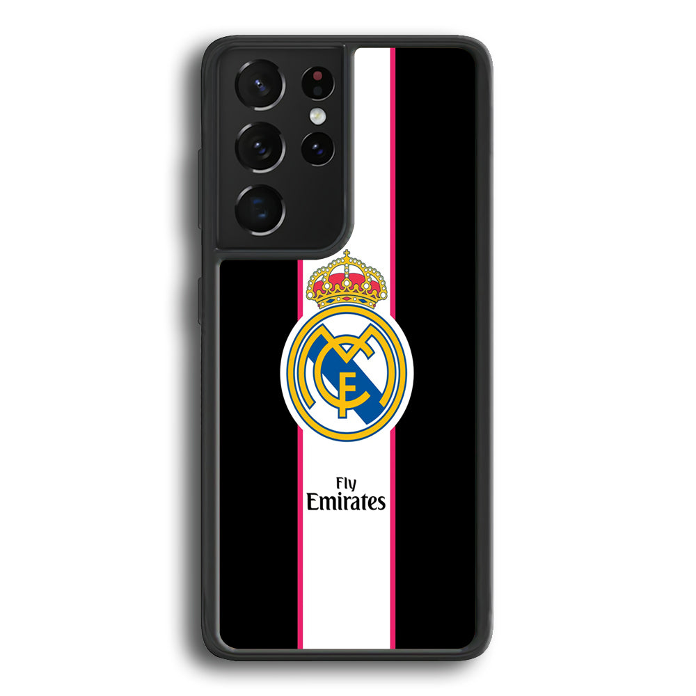 Real Madrid Stripe and Black Samsung Galaxy S22 Ultra Case - Ezzystore