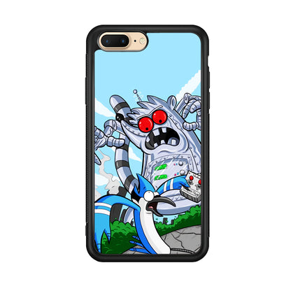 Regular Show Mordecai Battle Rigby Robot iPhone 8 Plus Case