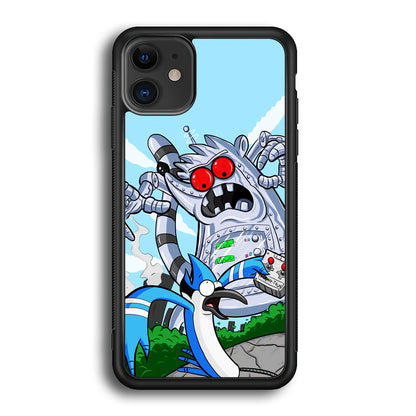 Regular Show Mordecai Battle Rigby Robot iPhone 12 Case