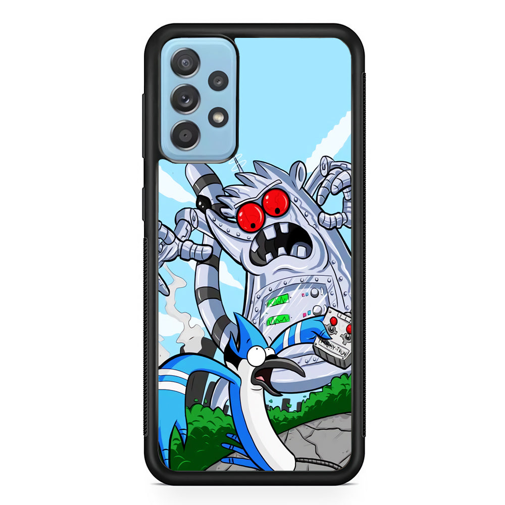 Regular Show Mordecai Battle Rigby Robot Samsung Galaxy A52 Case