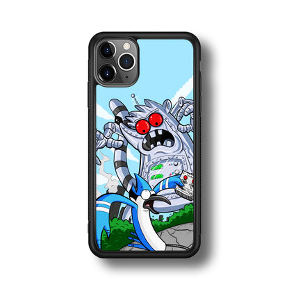 Regular Show Mordecai Battle Rigby Robot iPhone 11 Pro Max Case