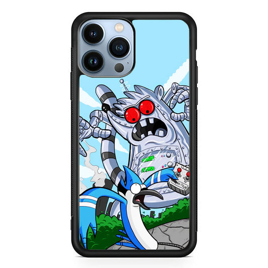 Regular Show Mordecai Battle Rigby Robot iPhone 14 Pro Case