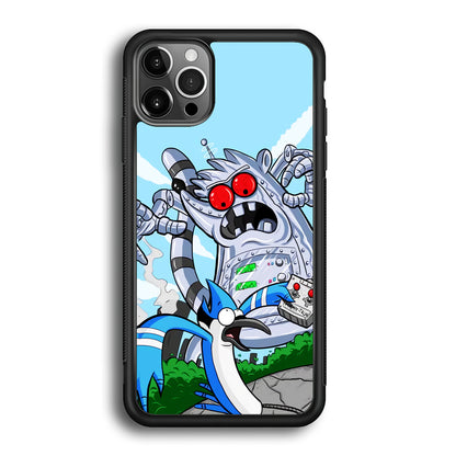Regular Show Mordecai Battle Rigby Robot iPhone 12 Pro Max Case