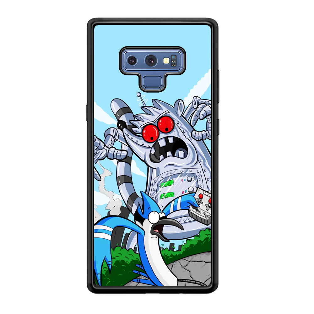 Regular Show Mordecai Battle Rigby Robot Samsung Galaxy Note 9 Case