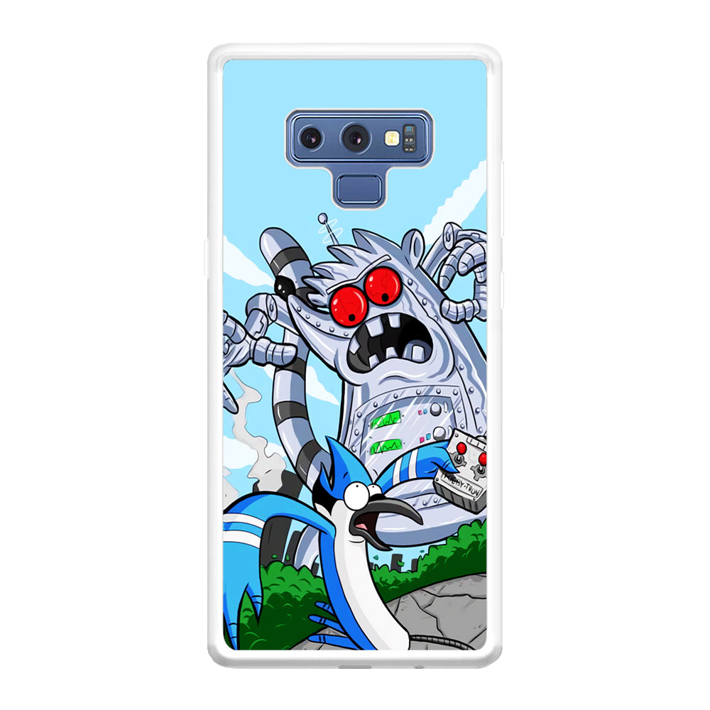 Regular Show Mordecai Battle Rigby Robot Samsung Galaxy Note 9 Case