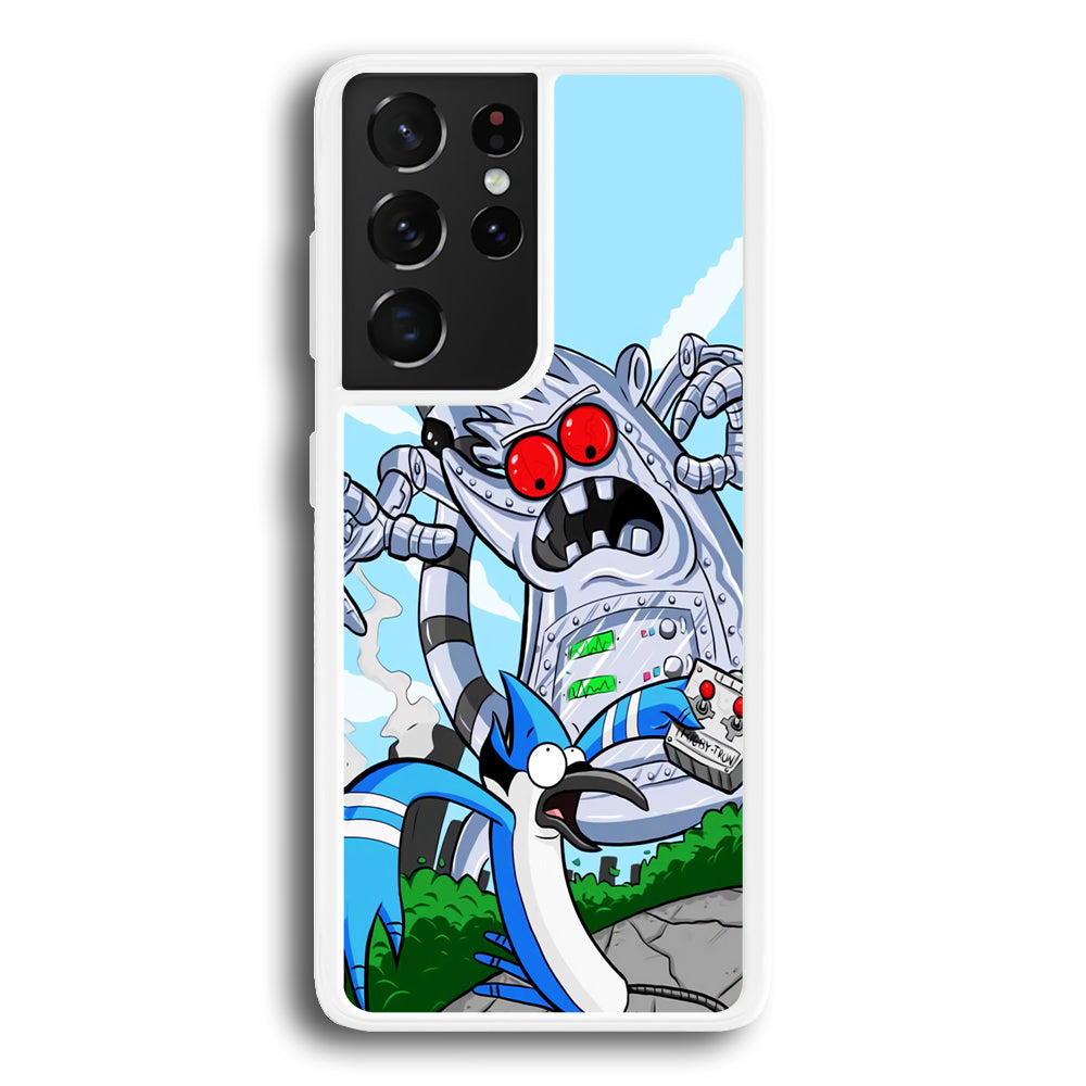 Regular Show Mordecai Battle Rigby Robot Samsung Galaxy S21 Ultra Case