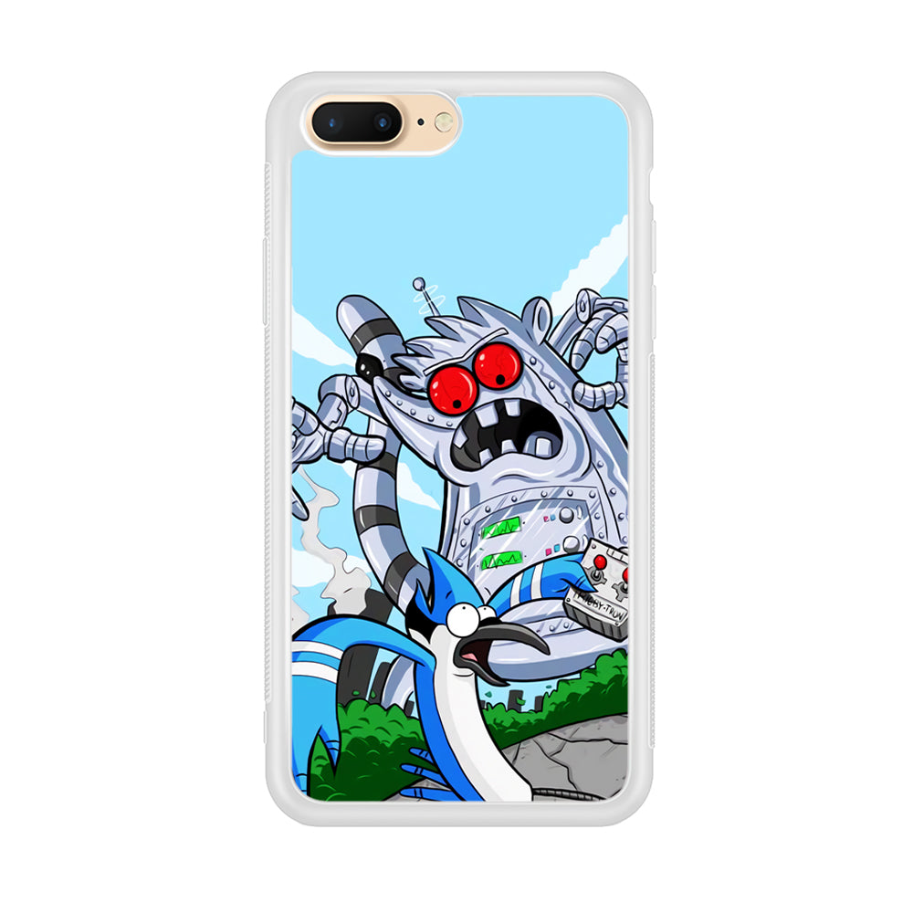 Regular Show Mordecai Battle Rigby Robot iPhone 8 Plus Case