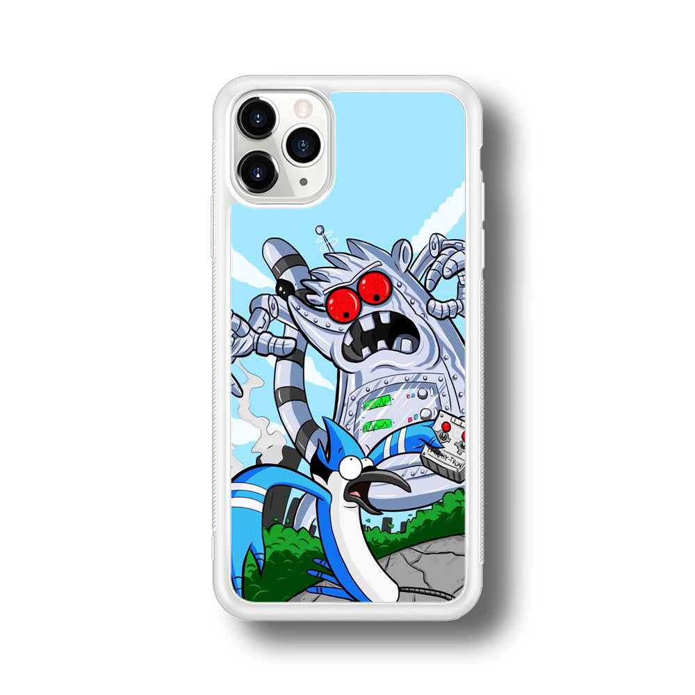 Regular Show Mordecai Battle Rigby Robot iPhone 11 Pro Max Case