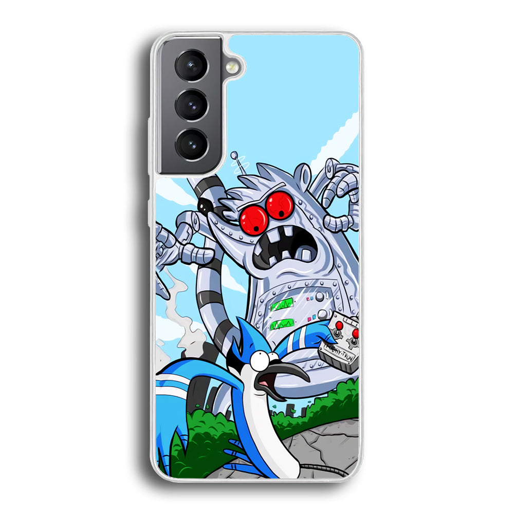 Regular Show Mordecai Battle Rigby Robot Samsung Galaxy S21 Case