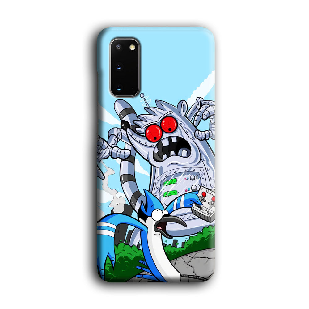 Regular Show Mordecai Battle Rigby Robot Samsung Galaxy S20 Case