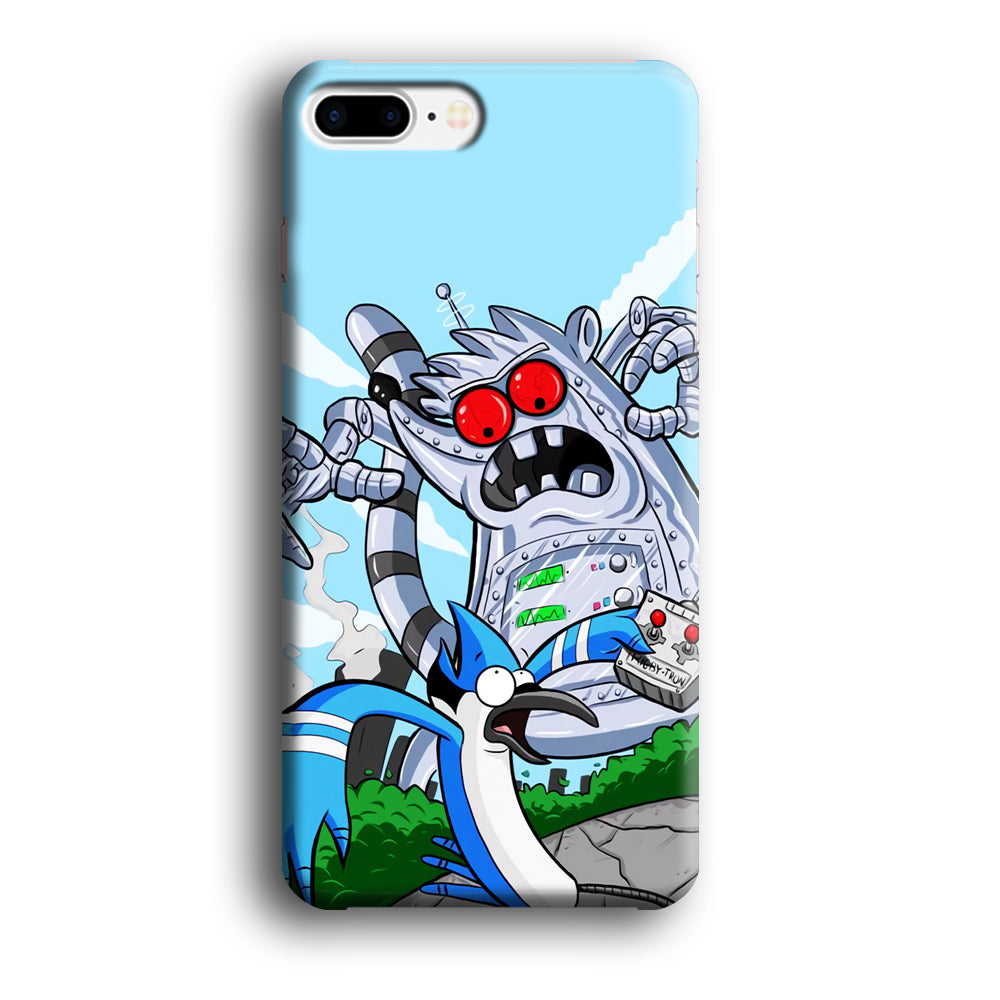 Regular Show Mordecai Battle Rigby Robot iPhone 7 Plus Case