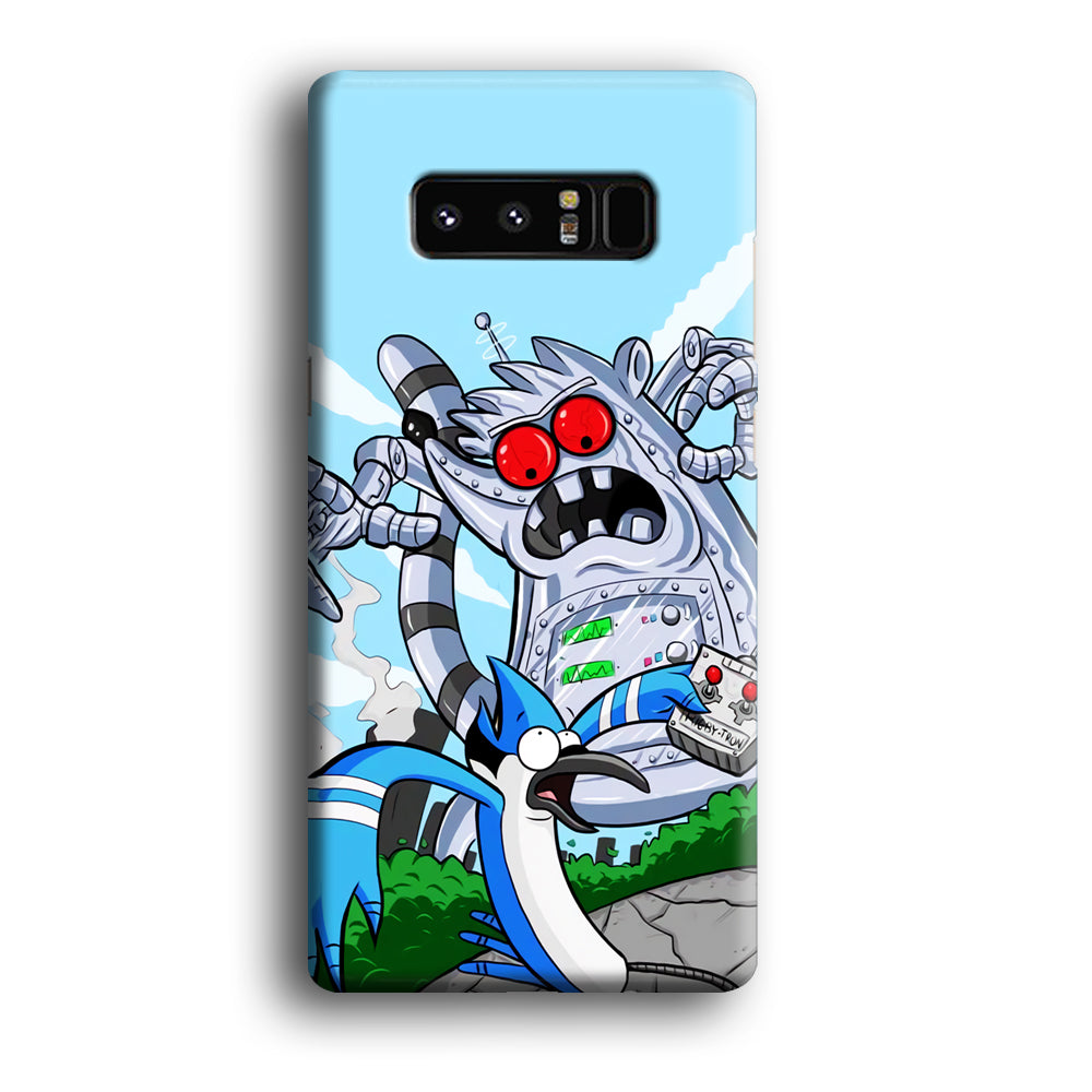 Regular Show Mordecai Battle Rigby Robot Samsung Galaxy Note 8 Case