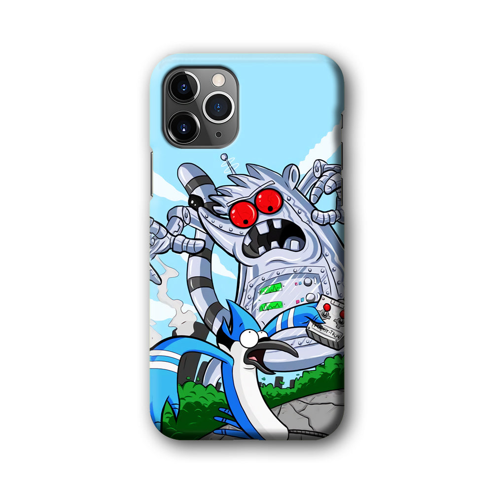 Regular Show Mordecai Battle Rigby Robot iPhone 11 Pro Max Case