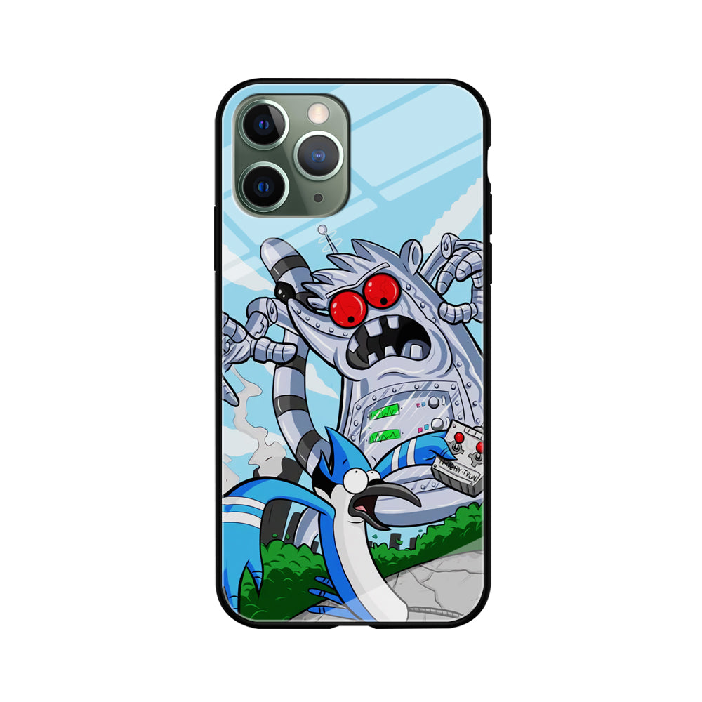 Regular Show Mordecai Battle Rigby Robot iPhone 11 Pro Max Case