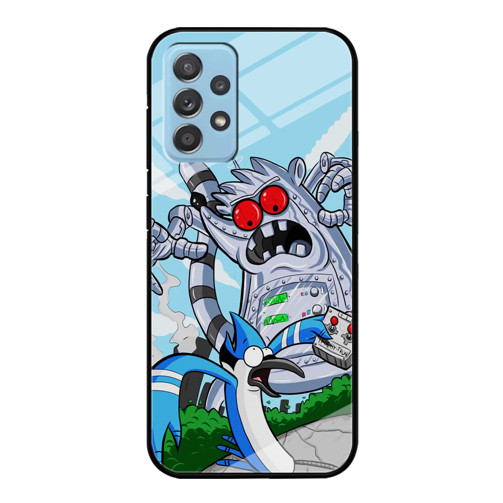 Regular Show Mordecai Battle Rigby Robot Samsung Galaxy A72 Case