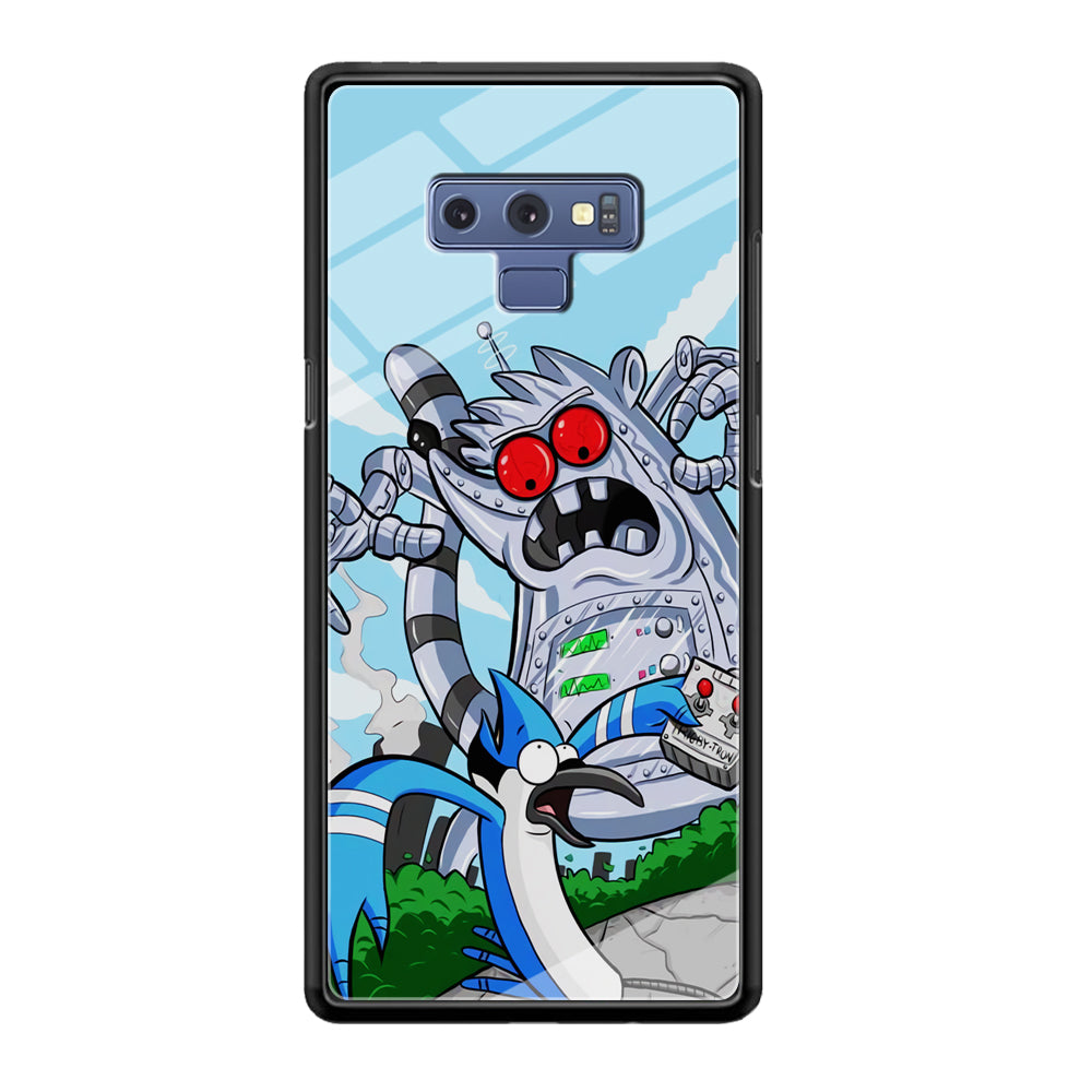 Regular Show Mordecai Battle Rigby Robot Samsung Galaxy Note 9 Case