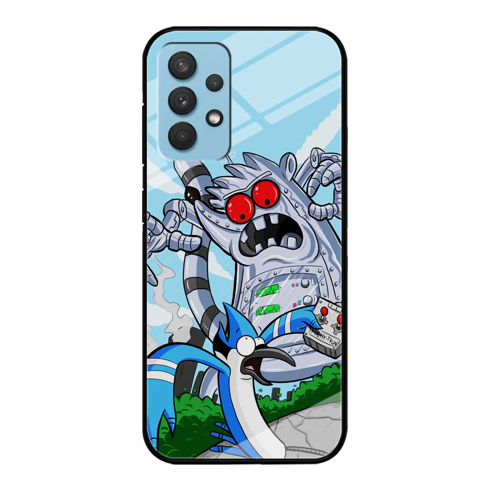 Regular Show Mordecai Battle Rigby Robot Samsung Galaxy A32 Case