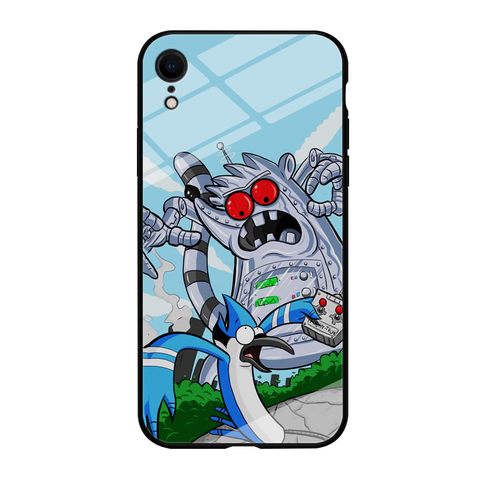 Regular Show Mordecai Battle Rigby Robot iPhone XR Case