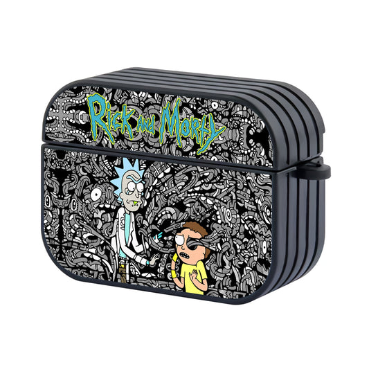 Rick And Morty Doodle Art Hard Plastic Case Cover For Apple Airpods Pro 2 - Ezzystore