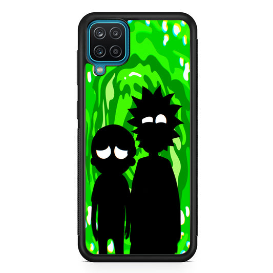 Rick And Morty Silhouette Of Slime Samsung Galaxy A12 Case