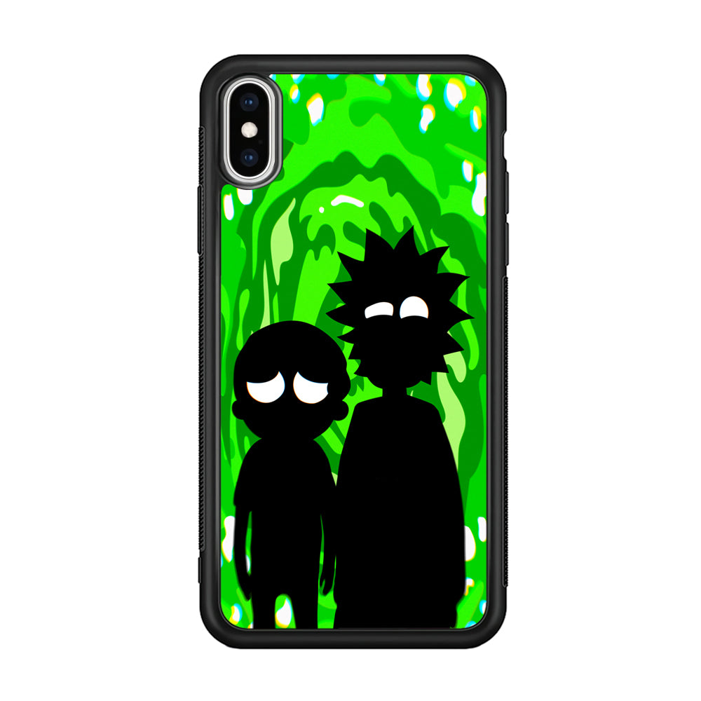 Rick And Morty Silhouette Of Slime iPhone XS Case