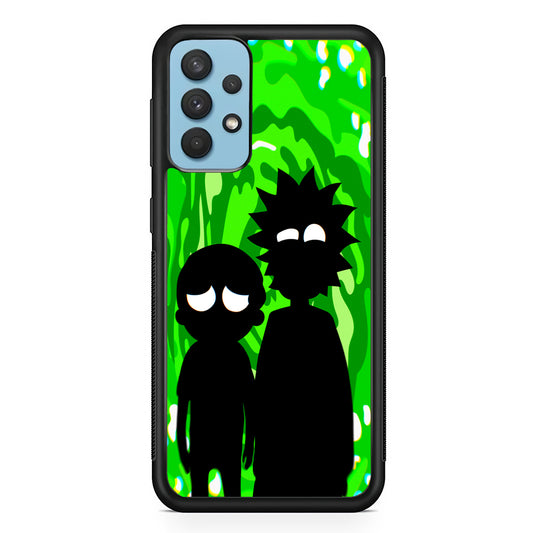 Rick And Morty Silhouette Of Slime Samsung Galaxy A32 Case