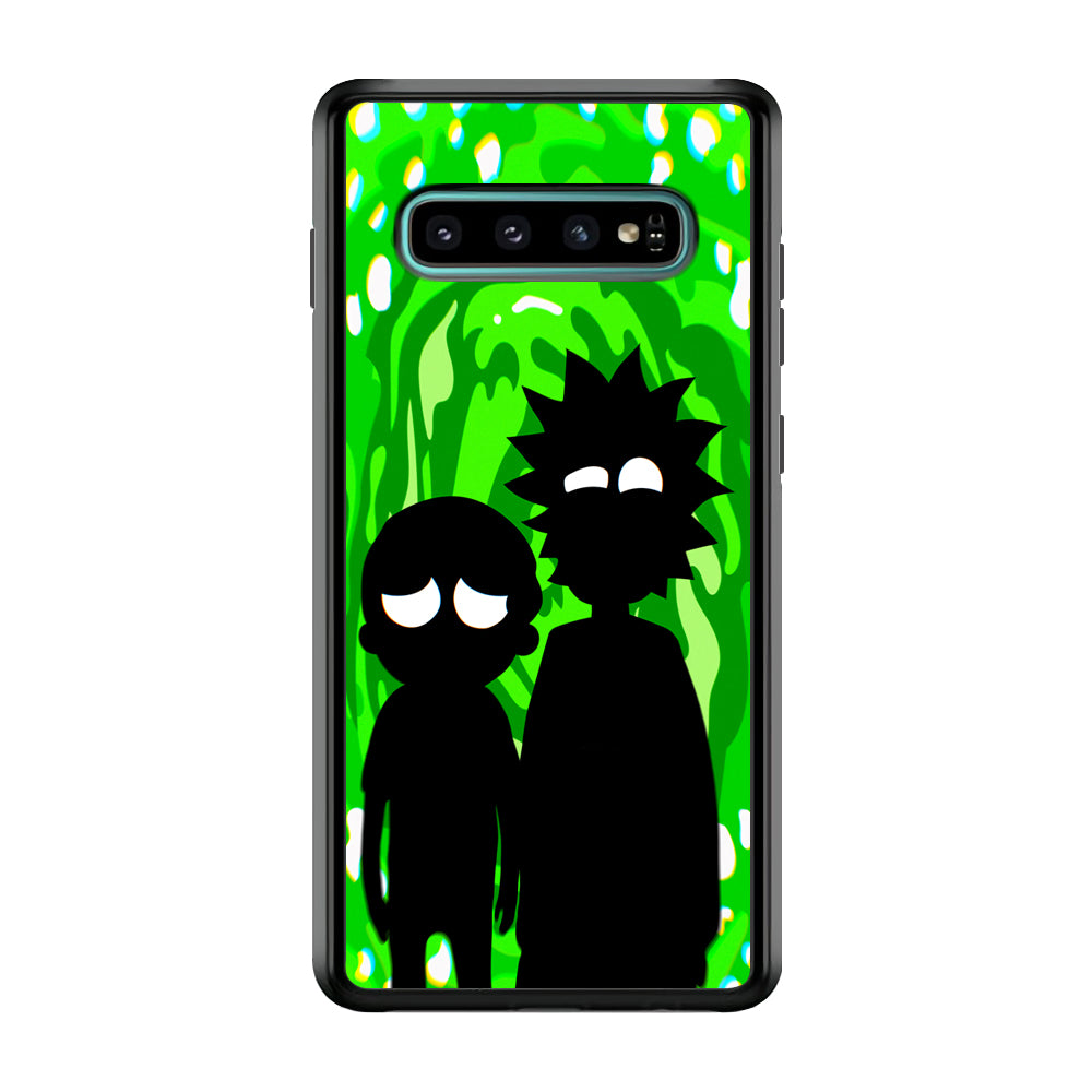 Rick And Morty Silhouette Of Slime Samsung Galaxy S10 Case