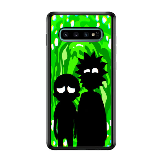 Rick And Morty Silhouette Of Slime Samsung Galaxy S10 Plus Case