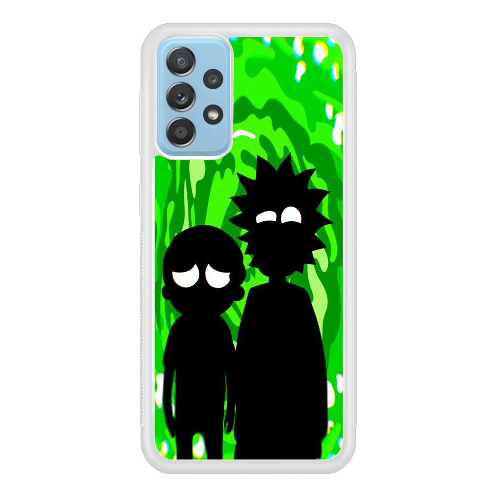 Rick And Morty Silhouette Of Slime Samsung Galaxy A52 Case