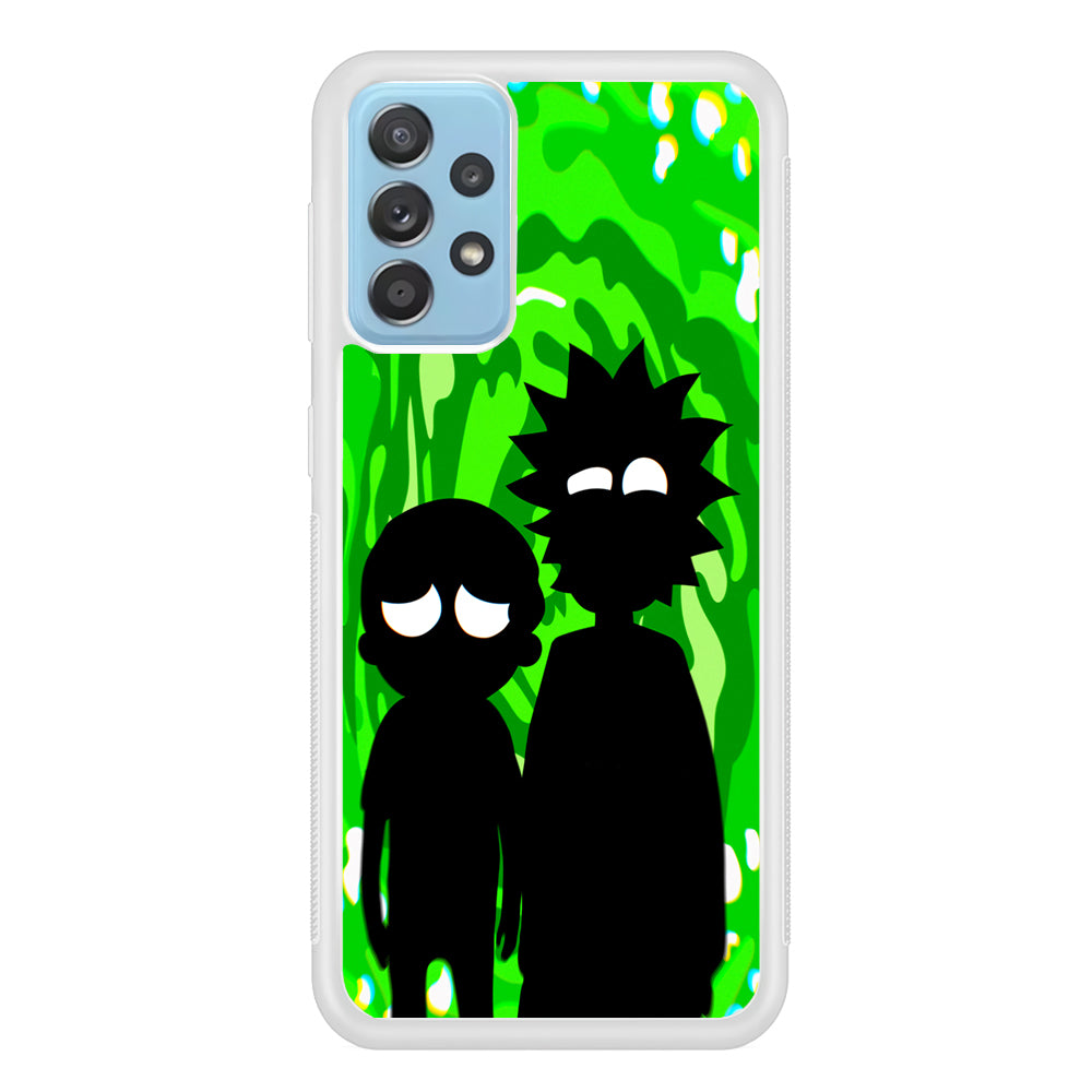 Rick And Morty Silhouette Of Slime Samsung Galaxy A72 Case
