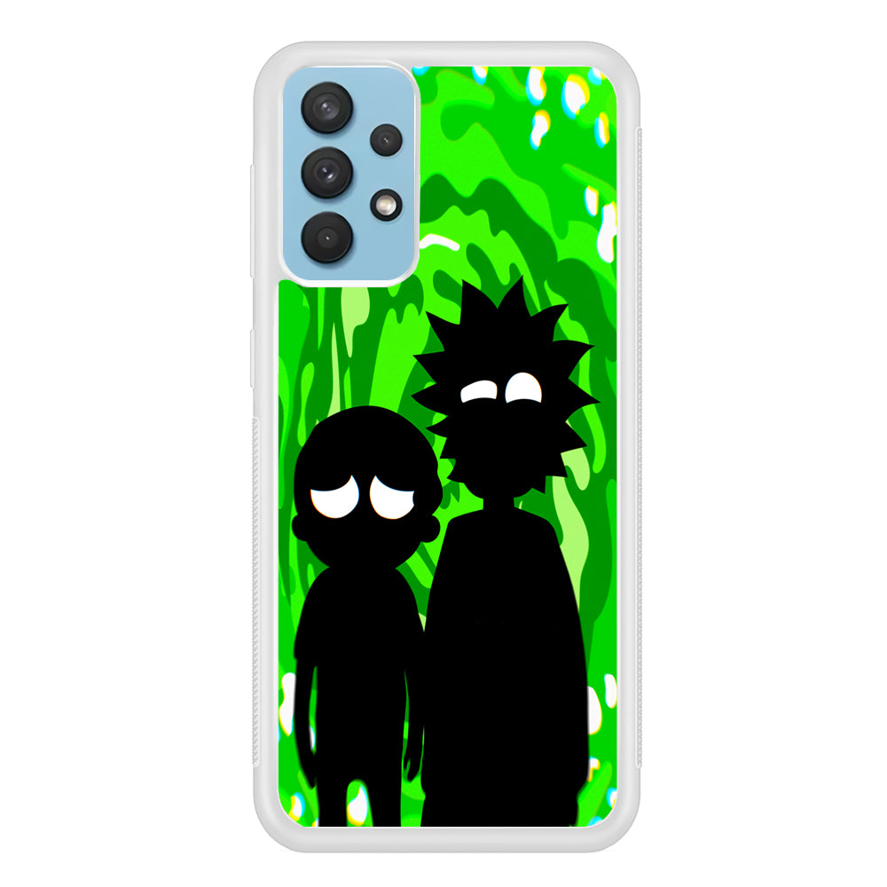 Rick And Morty Silhouette Of Slime Samsung Galaxy A32 Case