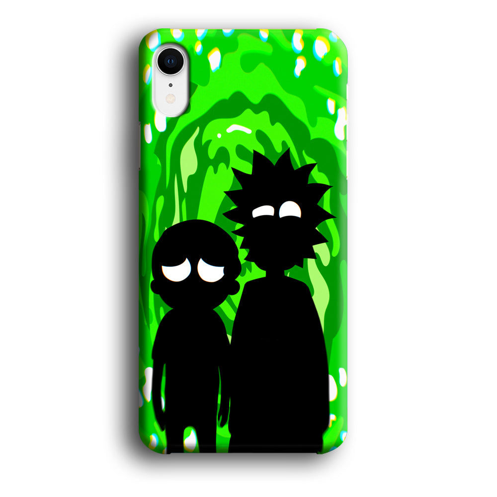 Rick And Morty Silhouette Of Slime iPhone XR Case