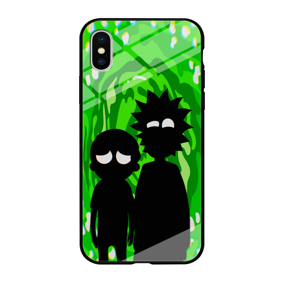 Rick And Morty Silhouette Of Slime iPhone X Case